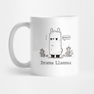 Drama Llama Cute Pun Humor print Mug